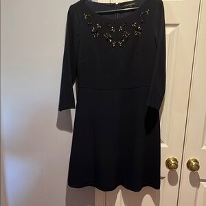 Banana Republic Black Embellished A-Line Dress